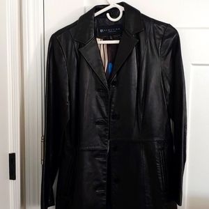 Kennwth Cole Leather Coat
